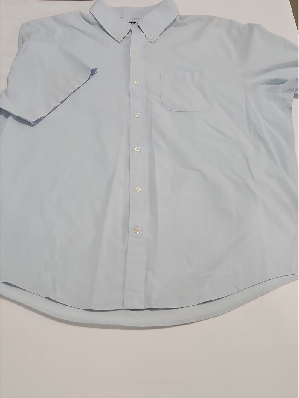 Lands' End Traditional Fit Cotton Blue Button Down New With Store Tag XL.
